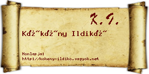Kökény Ildikó névjegykártya