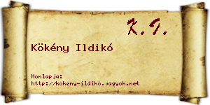 Kökény Ildikó névjegykártya