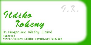 ildiko kokeny business card